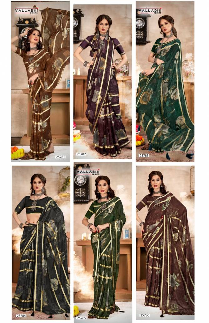 Kamyaa Vol 4 By Vallabhi Georgette Printed Party Wear Sarees Wholesalers In Delhi